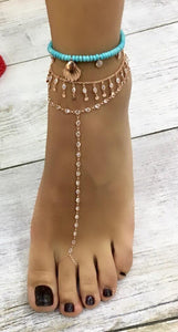 Clear Zircon Adjustable Waterway Body Chain,Foot Chain Anklet, Barefoot Sandal| 925 Sterling Silver