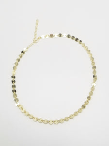 Coins Choker Necklace 925 Sterling Silver