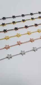 Star Adjustable Choker Necklace| 925 Sterling Silver