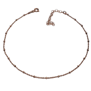 Tiny Ball Body Chain Anklet 925 Sterling Silver