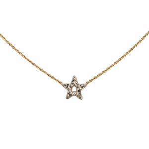 Star Clear Cubic Zirconia Gold Filled Necklace