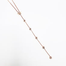 Star Y Lariat Clear Zircon Handcrafted Necklace Solid 925 Sterling Silver Rose Gold,White Gold,14K Gold Option/s Available