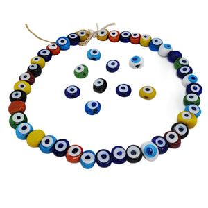 Bar Cahin with colorful evil eye Handmade Glass Hand Crafted Bracelet Solid 925 Sterling Silver