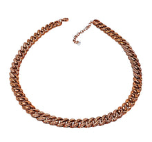 Thick Cuban Chain Clear Zircon Handcrafted Vermeil Choker or Necklace Solid 925 Sterling Silver Rose Gold, White Gold,14K Gold, Black Rhodium Option/s