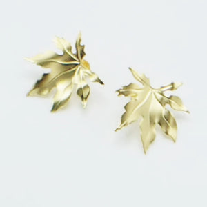 Sycamore Leaf Earring Handcrafted 925 Sterling Silver