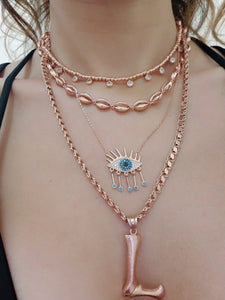 Dangle Italian Bead Necklace | 925 Sterling Silver