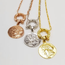 Medallion Necklace 925 Sterling Silver Finishing: Rose Gold, Gold, White Gold Chain Length : 22.05in (56cm)