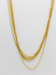 14 K Gold Plain Chain Thick Necklace Vermeil | 925 Sterling Silver