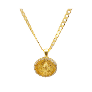 14 K Gold 24.02in (61cm) vermeil Cuban Chain Necklace with or without pendant | 925 Sterling Silver