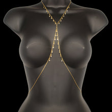 Clear Zirconia Dangle Drop Body Chain Adjustable Body Chain Belly Chain Bra Chain Necklace Handcrafted 925 Sterling Silver
