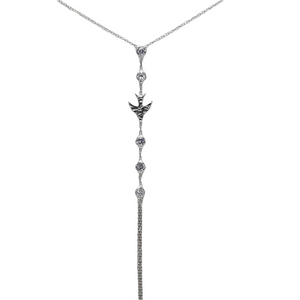 Bird Seagull Clear Zircon Adjustable Bracelet Hand Chain| 925 Sterling Silver