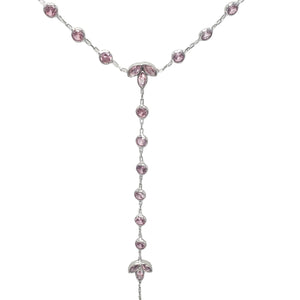 Pink Zircon  Waterway Tulips Slave Bracelet Adjustable Hand Chain 925 Sterling Silver(other colors available)