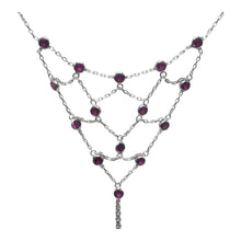 Pink Zircon Net Adjustable Hand Chain Slave Bracelet Solid 925 Sterling Silver