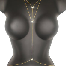 Three Minimal Star Clear Zirconia Adjustable Body Chain Belly Chain Handcrafted 925 Sterling Silver