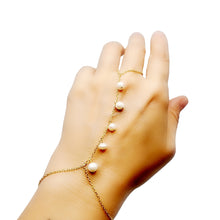 Geniue Five Pearl Slave Bracelet Adjustable Hand Chain| 925 Sterling Silver