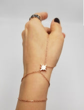 North Star Thumb and Hand Chain Adjustable Bracelet | 925 Sterling Silver