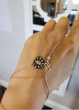 Clear Zircon Handcrafted Snake Slave Bracelet Adjustable Hand Chain| 925 Sterling Silver