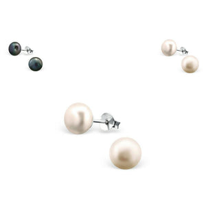 925 Sterling Silver Pink Fresh Water Pearl Globe Earrings