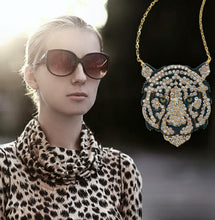 Handcrafted White Zircon Leopard Necklace | 925 Sterling Silver