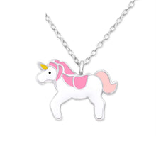 925 Sterling Silver Colorful Unicorn Necklaces Children Necklaces