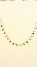 Solid 925 Sterling Silver Colorful Zirconia Dangle Necklaces