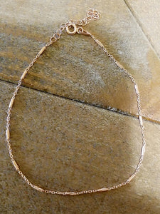 Bar Style Single Body Chain Anklet925 Sterling Silver