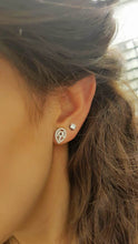 Solid 925 Steling Silver White Zirconia Earring