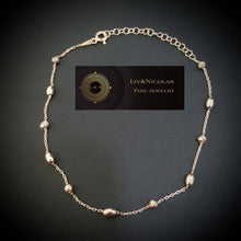 Ellipse and Round Body Chain Anklet 925 Sterling Silver