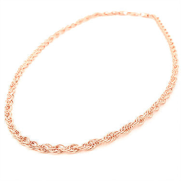 Plain  Rope  Chain 45 cm Necklace 925 Sterling Silver