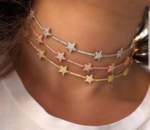 Star Adjustable Choker Necklace| 925 Sterling Silver